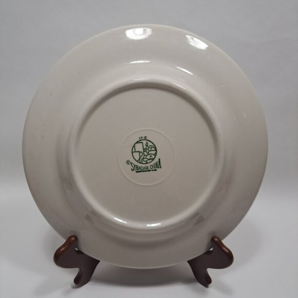 Vintage Syracuse China Restaurant Hotel Blue Trim Geometric Decor Plate C1988 - Picture 6 of 7